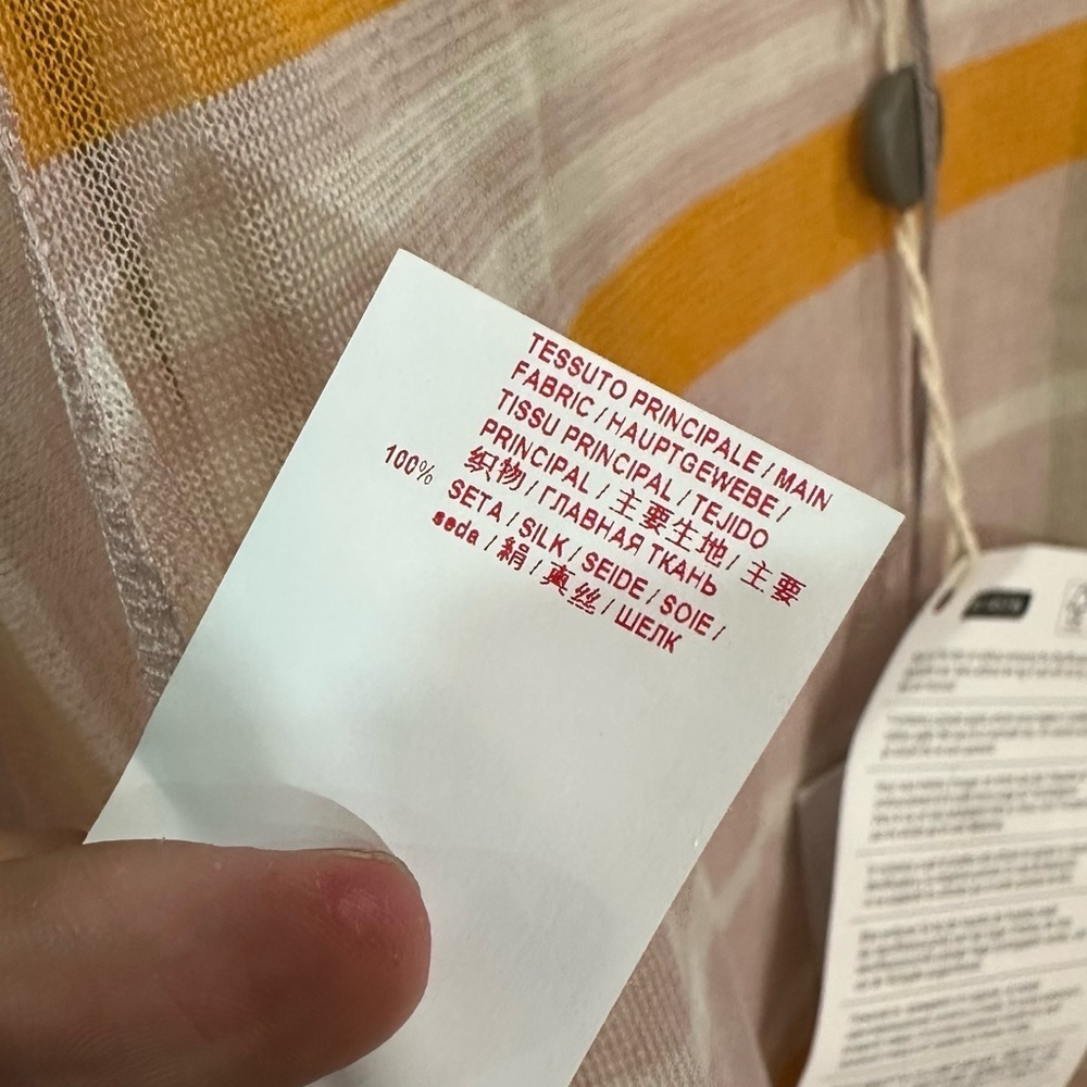NWT Marni Double Layer Sheer Tank Dress Orange Pink Plaid Silk IT 40 (US4) - Picture 12 of 14